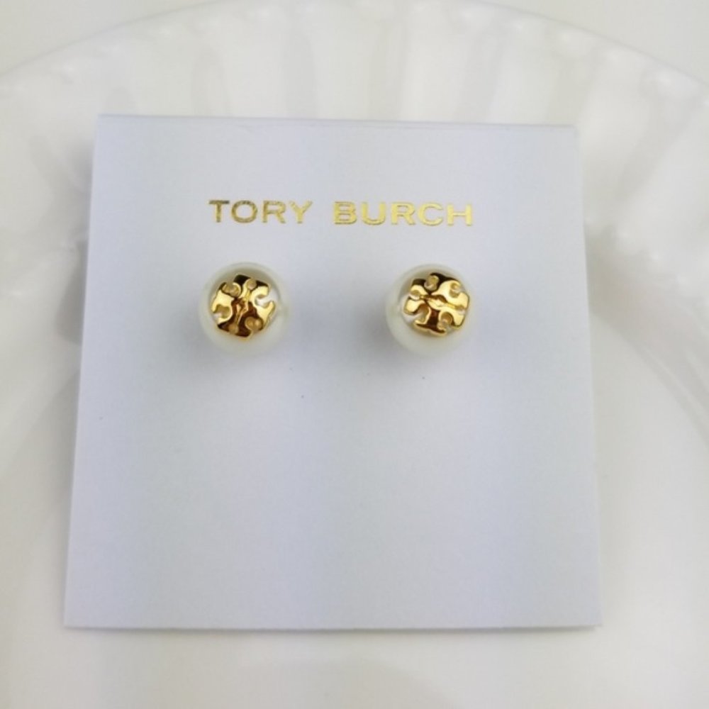 Tory Burch Crystal Pearl Earring - Picture 2 of 3